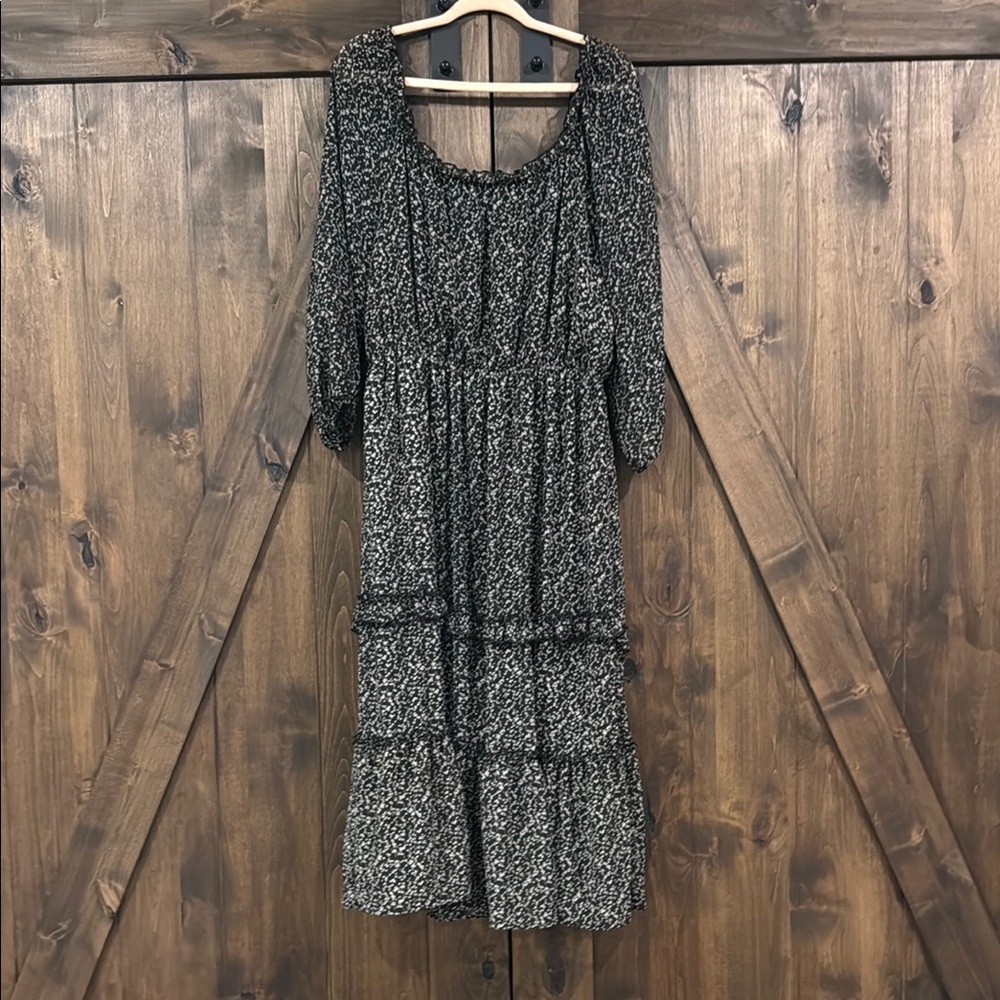 Elegant Black Floral Dress